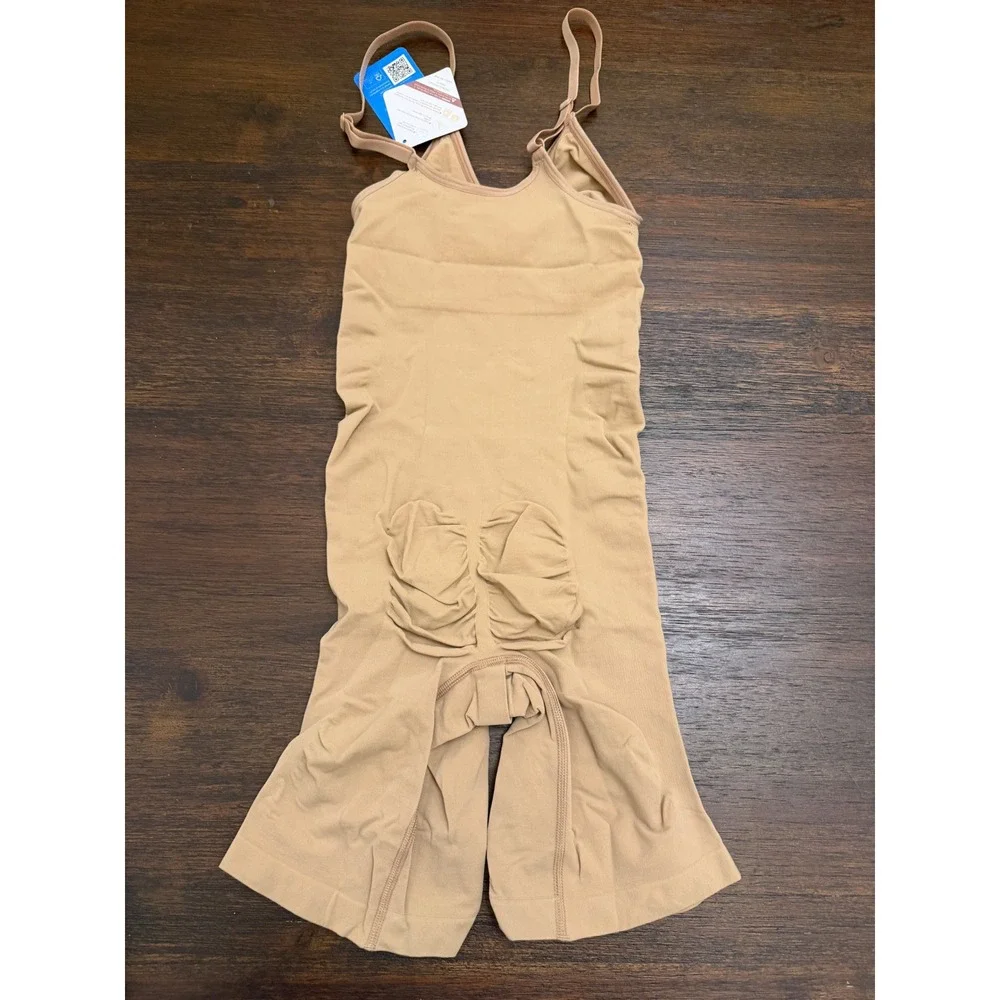 Shaper Slimming & Smoothing Body Shaper Tan Nude Mid-Thigh Bodysuit M/L